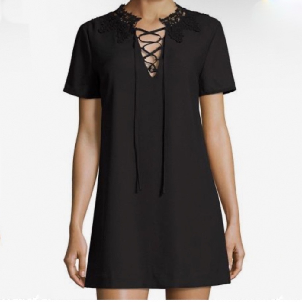 Black Lace-Up Dress